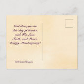 Thanksgiving Bijbelse Filippijnen 4:6-7 najaar Briefkaart (Achterkant)