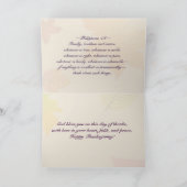 Thanksgiving Bijbelse Filippijnen 4:6-7 najaar Kaart (Binnen)