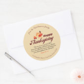 Thanksgiving Bijbelvers | Aangepaste naam & adres  Ronde Sticker (Envelop)