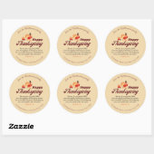 Thanksgiving Bijbelvers | Aangepaste naam & adres  Ronde Sticker (Vel)