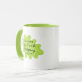 Thanksgiving Bijbelvers Green Leaf Autumm Mok (Voorkant links)