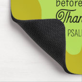 Thanksgiving Bijbelvers Green Leaf Autumm Olive Muismat (Hoek)