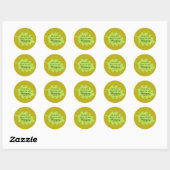 Thanksgiving Bijbelvers Green Leaf Autumm Olive Ronde Sticker (Vel)