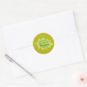 Thanksgiving Bijbelvers Green Leaf Autumm Olive Ronde Sticker (Envelop)