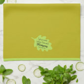 Thanksgiving Bijbelvers Green Leaf Autumm Olive Theedoek (Gevouwen)