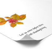 Thanksgiving Bijbelvers Muurkunst Poster (Hoek)