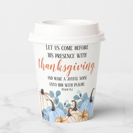 Thanksgiving Bijbelversie binnenpartij Papieren Bekers (Achterkant)