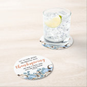 Thanksgiving Bijbelversie Ronde Kartonnen Onderzetter (Insitu)