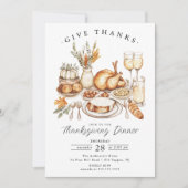 Thanksgiving Bijeenkomst Geef Bedankt Uitnodiging (Voorkant)