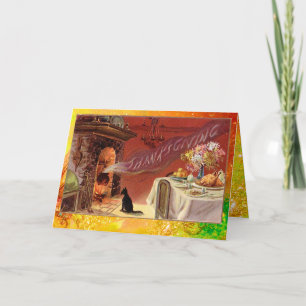 Thanksgiving-binnenpartij Feestdagen Kaart