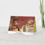 Thanksgiving-binnenpartij Feestdagen Kaart (Achterkant)