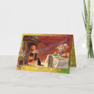 Thanksgiving-binnenpartij Feestdagen Kaart