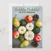 Thanksgiving-binnenpartij Kaart (Voorkant)