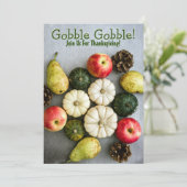 Thanksgiving-binnenpartij Kaart (Staand voorkant)