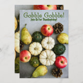 Thanksgiving-binnenpartij Kaart (Voorkant / Achterkant)