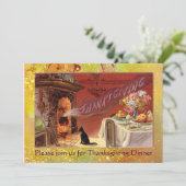Thanksgiving-binnenpartij Kaart (Staand voorkant)