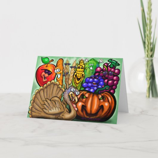 Thanksgiving-binnenpartij Kaart (Voorkant)