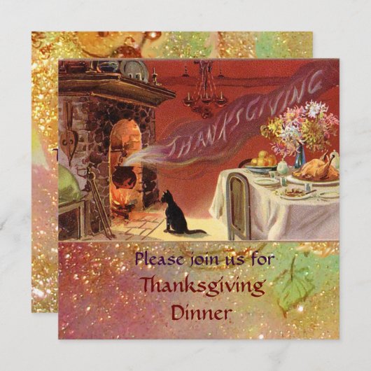 Thanksgiving-binnenpartij Kaart (Voorkant / Achterkant)