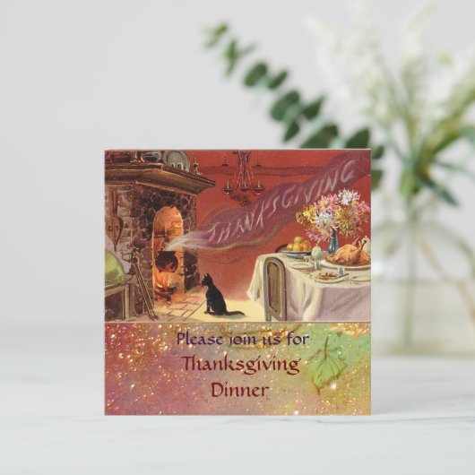 Thanksgiving-binnenpartij Kaart (Staand voorkant)