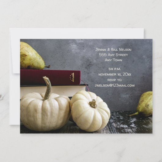 Thanksgiving-binnenpartij Kaart (Achterkant)