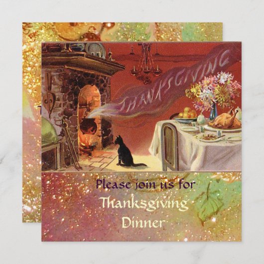 Thanksgiving-binnenpartij Kaart (Voorkant / Achterkant)