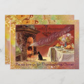 Thanksgiving-binnenpartij Kaart (Voorkant / Achterkant)