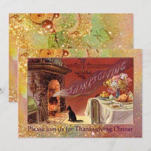 Thanksgiving-binnenpartij Kaart (Voorkant / Achterkant)