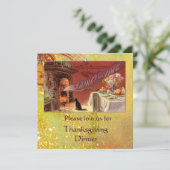 Thanksgiving-binnenpartij Kaart (Staand voorkant)