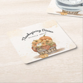 Thanksgiving-binnenpartij Kartonnen Onderzetters