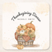 Thanksgiving-binnenpartij Kartonnen Onderzetters (Voorkant)
