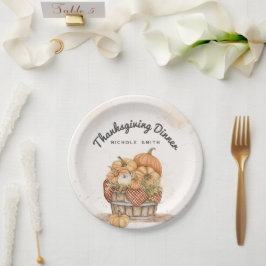 Thanksgiving-binnenpartij Papieren Bordje