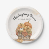Thanksgiving-binnenpartij Papieren Bordje (Voorkant)