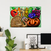 Thanksgiving-binnenpartij Poster (Thuiskantoor)