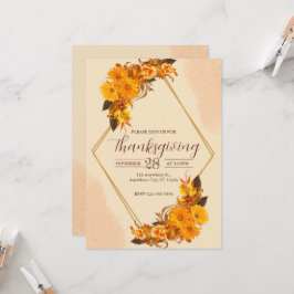 Thanksgiving-binnenpartijuitnodiging Kaart