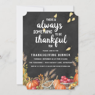 Thanksgiving-binnenpartijuitnodiging Kaart