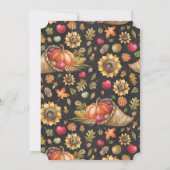 Thanksgiving-binnenpartijuitnodiging Kaart (Achterkant)