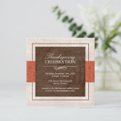 Thanksgiving-binnenpartijuitnodiging Kaart (Staand voorkant)