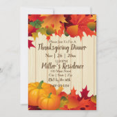 Thanksgiving-binnenpartijuitnodiging Kaart (Voorkant)