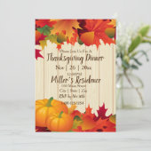 Thanksgiving-binnenpartijuitnodiging Kaart (Staand voorkant)