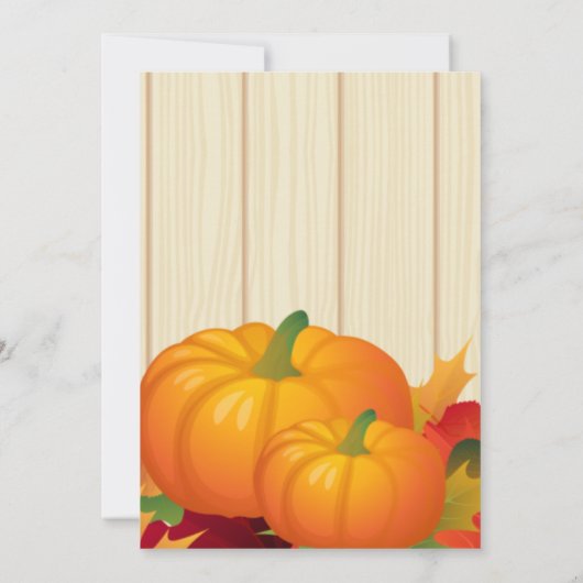 Thanksgiving-binnenpartijuitnodiging Kaart (Achterkant)