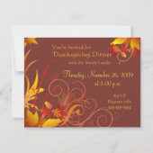 Thanksgiving-binnenpartijuitnodiging Kaart (Achterkant)