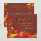 Thanksgiving-binnenpartijuitnodiging Kaart (Voorkant / Achterkant)