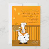 Thanksgiving binnenste 5x7 CHEF TURKEY Uitnodiging (Voorkant)