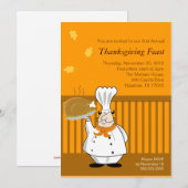Thanksgiving binnenste 5x7 CHEF TURKEY Uitnodiging (Voorkant / Achterkant)