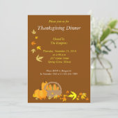 Thanksgiving Binnenste 5x7 Oogstuitnodiging Kaart (Staand voorkant)
