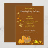 Thanksgiving Binnenste 5x7 Oogstuitnodiging Kaart (Voorkant / Achterkant)