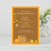 Thanksgiving Binnenste 5x7 Oogstuitnodiging Kaart (Staand voorkant)