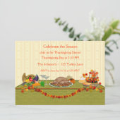 Thanksgiving binnentafel uitnodiging (Staand voorkant)
