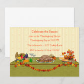 Thanksgiving binnentafel uitnodiging (Voorkant / Achterkant)