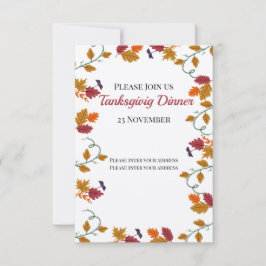 Thanksgiving binnenuitnodiging bedankkaart